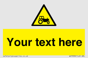 Custom warning farm machinery